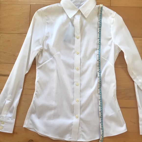 NWT Banana Republic White Button Down Shirt Size 00 Petite - Picture 8 of 9